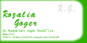 rozalia goger business card